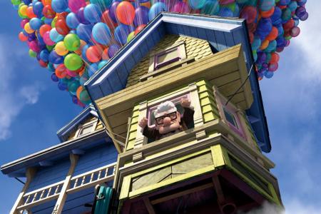 It takes lots of balloons to lift a house
