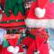 Some of the Santa hats we have on display in the store.